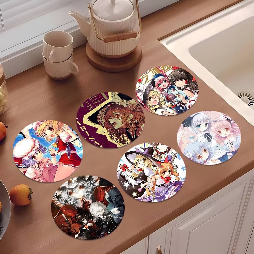 T And Tea Coffee - Classic Anime T-Touhou P-Project Game Coasters