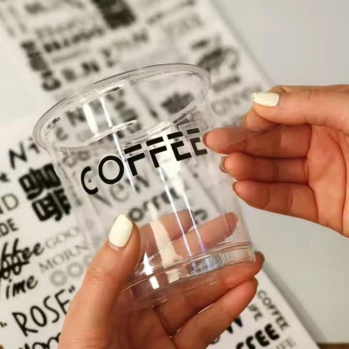 Coffee Tea Name - 3D custom color UV transfer sticker