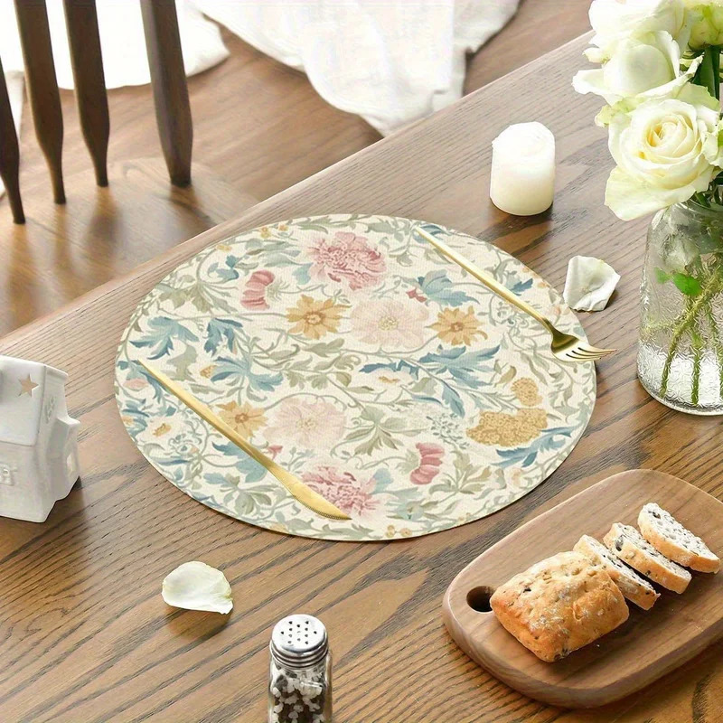 Coffee Tea Shop - VIKAMA 4Pcs British Garden Placemats Tea