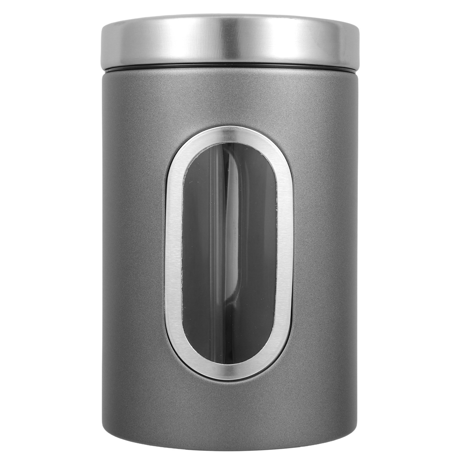 Coffee Tea Sugar Container Set - Stainless Steel Storage Canister Silver Gray