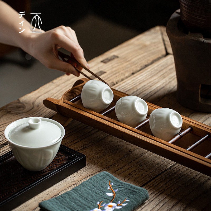 Bamboo Tea Tray - Tiange Bamboo Tea Set Cup Holder