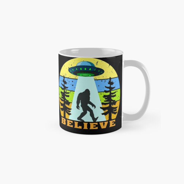 Coffee Tea Images - Bigfoot Ufo Alien Believe Classic Mug