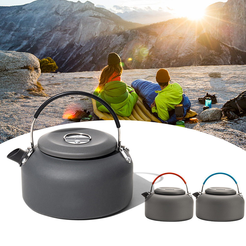 Tea Coffee Pot Set - 0.8L/1.4L Outdoor Lightweight Aluminum Teapot Kettle