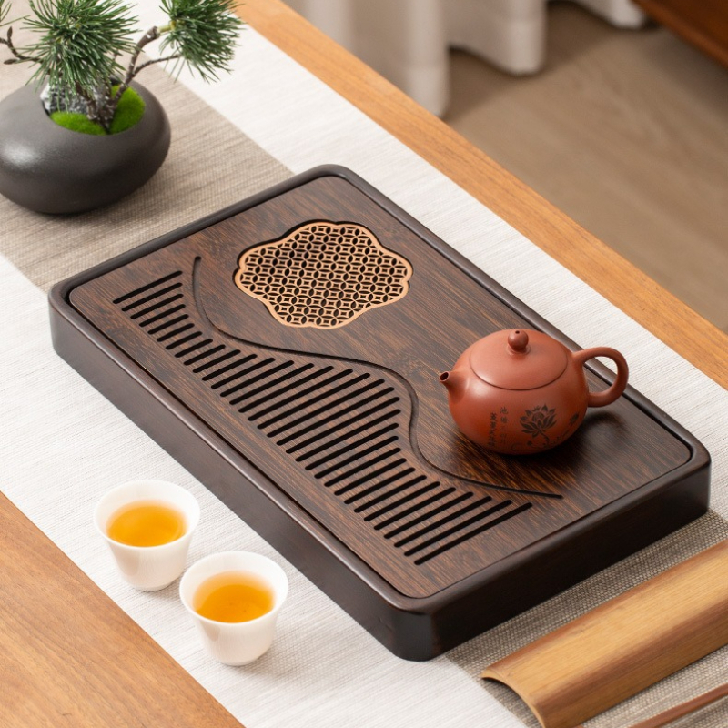 Bamboo Tea Tray - New Chinese style solid wood tea