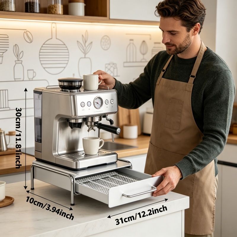 Coffee Tea Drawer Organizer - Capsule Coffee Display Rack with Drawer