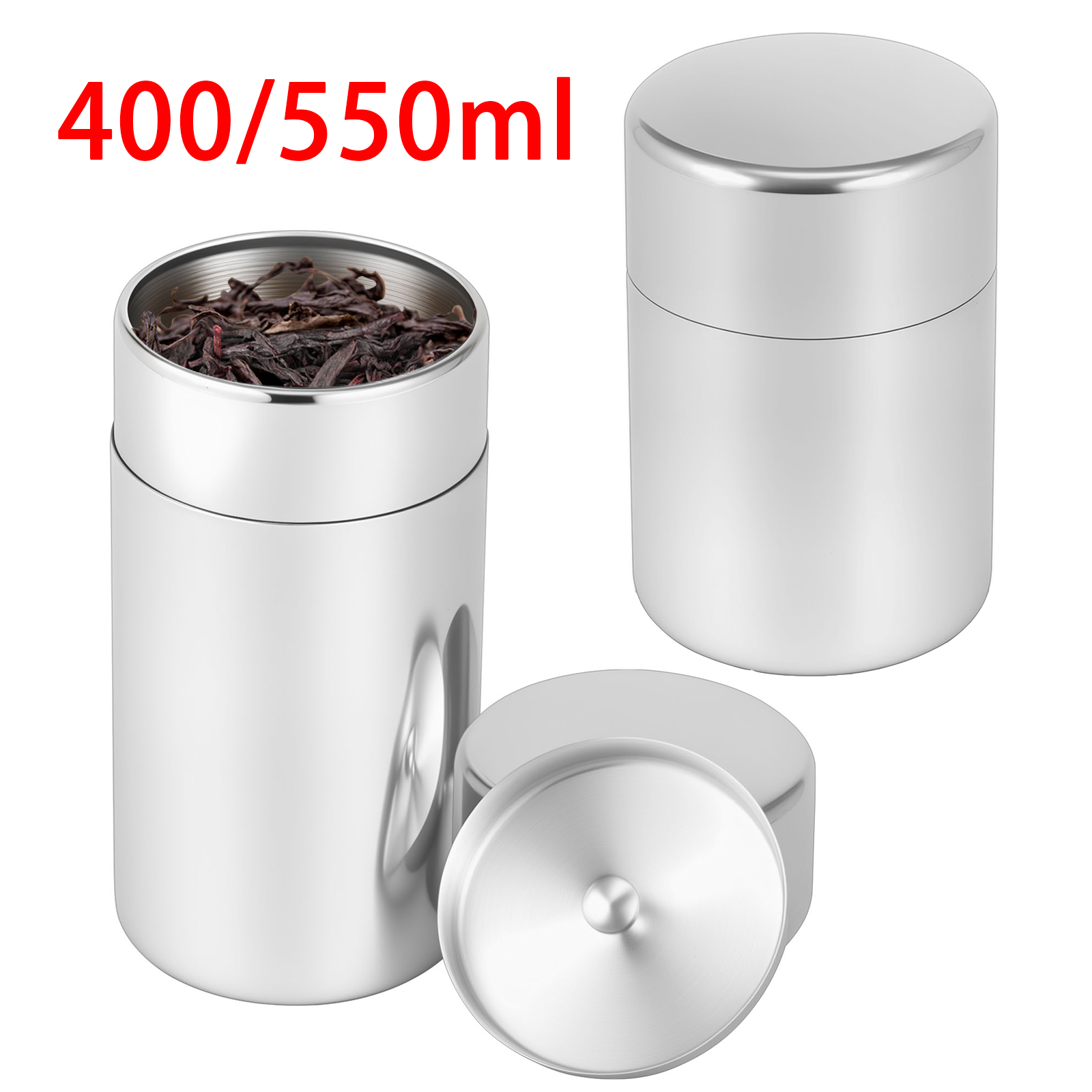 Coffee Tea And Leaf - Stainless Steel Tea Leaf Tins Canisters