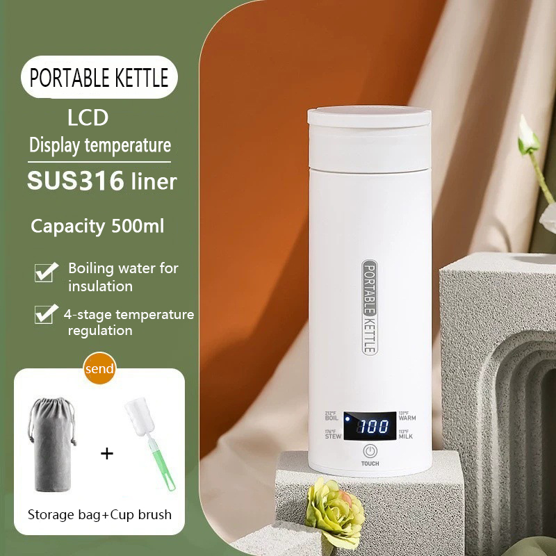 Coffee Tea Menu - 500ML Travel Electric Kettles Portable Tea