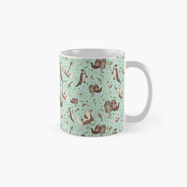 Coffee Tea Images - Otters In Blue Classic Mug Cup