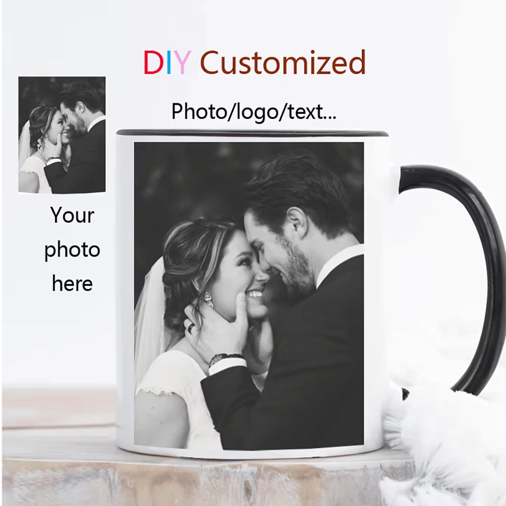 Coffee Tea Images - Personalised Your Photo Mug, Custom NAME