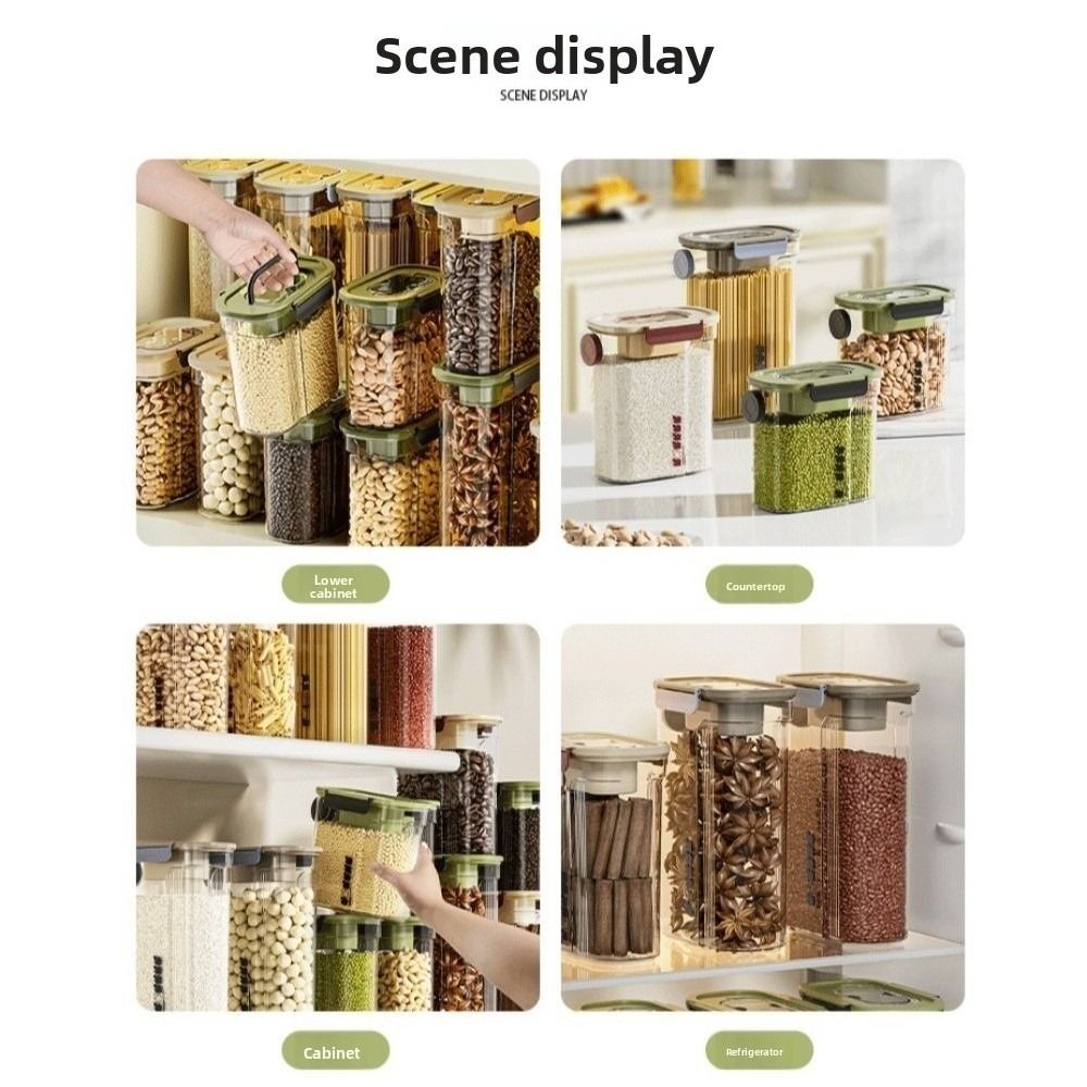Plastic Transparent Food Seale - Coffee Tea Sugar Container Set recension och pris