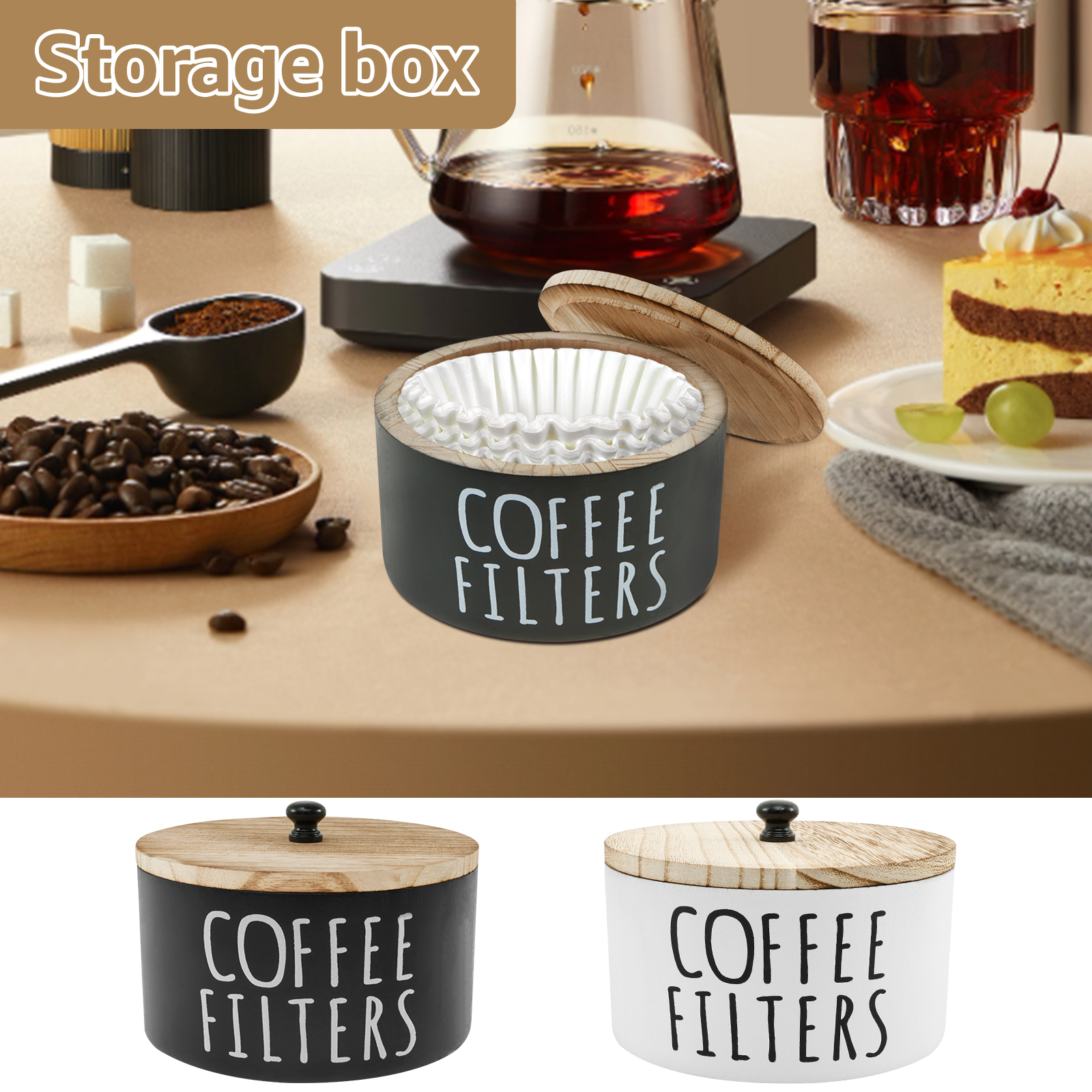 Coffee Filter Holder with Lid  - Coffee Tea Drawer Organizer recension och pris
