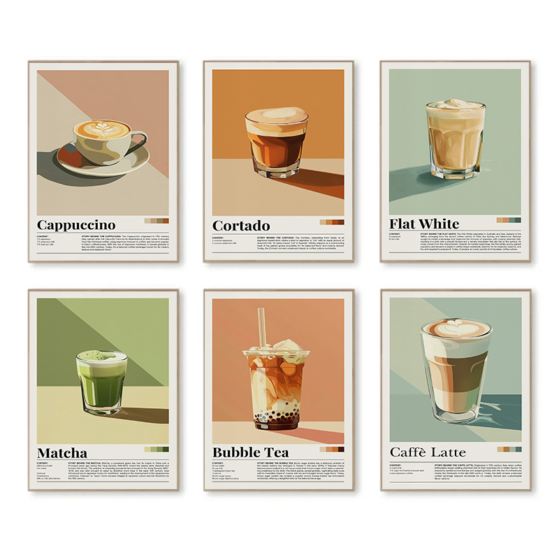 Vintage Coffee Beverage Poster - Coffee And Tea Lyrics recension och pris