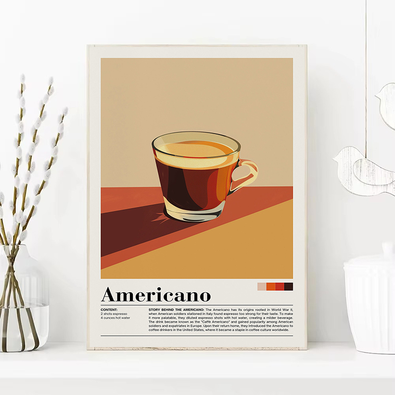 Vintage Coffee Beverage Poster - Coffee And Tea Lyrics recension och pris