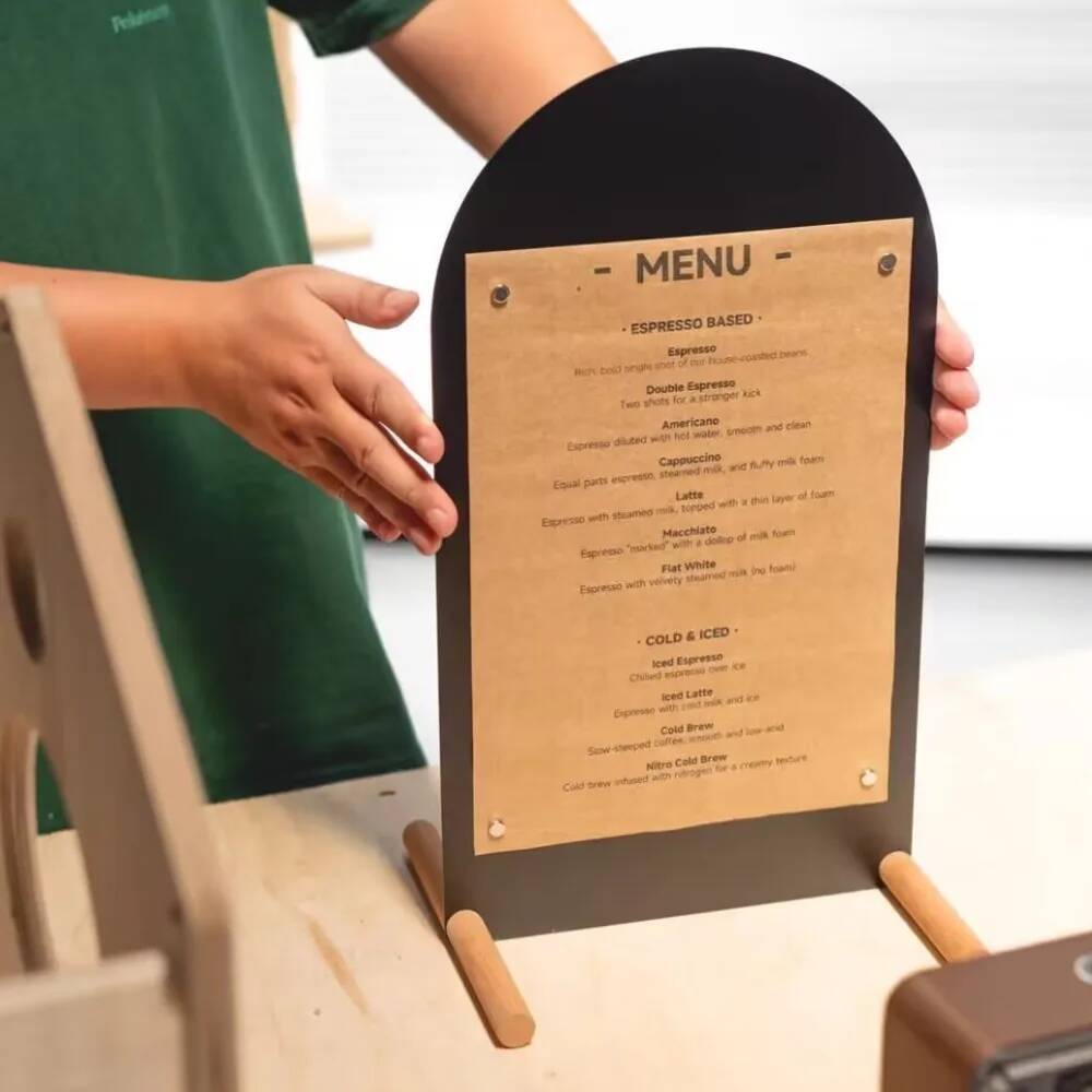 Metal Hand-Painted Menu Stand  - Coffee Tea Menu recension och pris