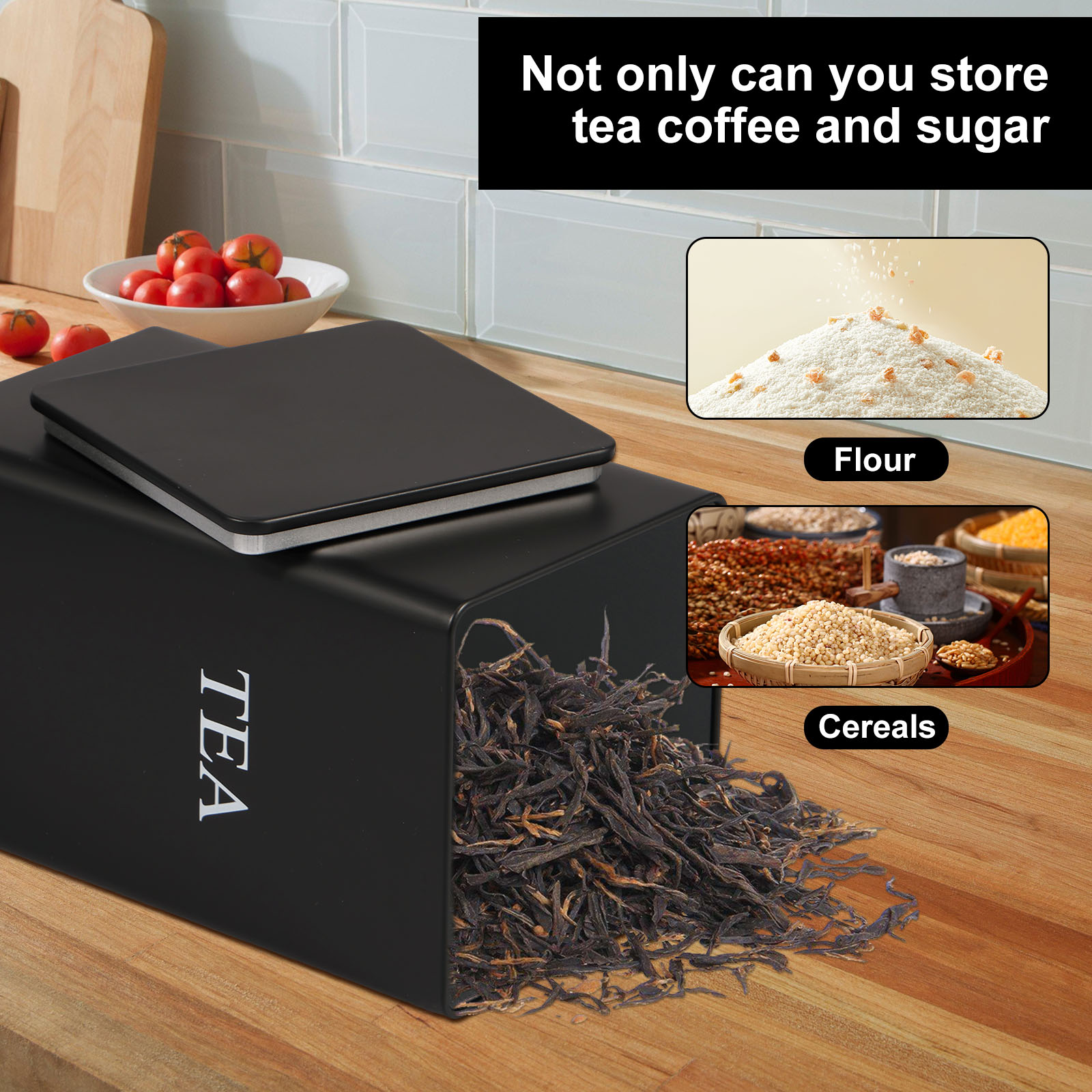 3Pcs Coffee Bean Storage Canis - Coffee Tea Sugar Container Set recension och pris