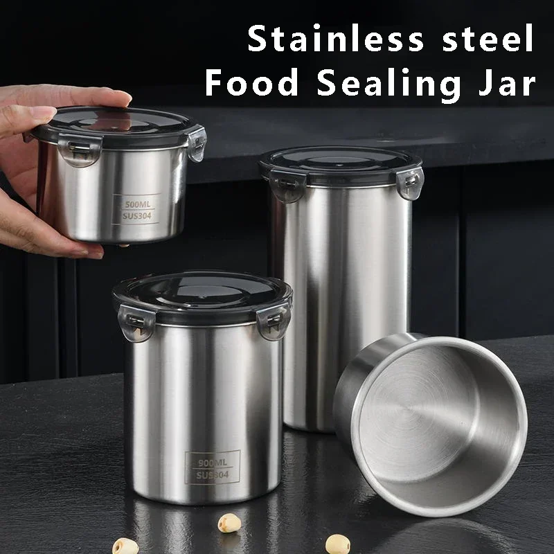 Stainless Steel Food Container - Coffee Tea Sugar Container Set recension och pris