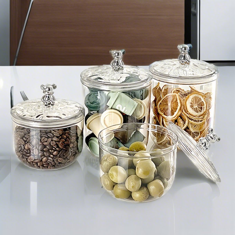 Cute Bear Food Container Kitch - Coffee Tea Drawer Organizer recension och pris