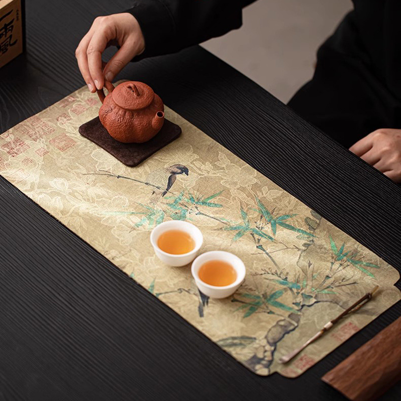 Chinese Style Cloud Silk Green - Bamboo Tea Tray recension och pris