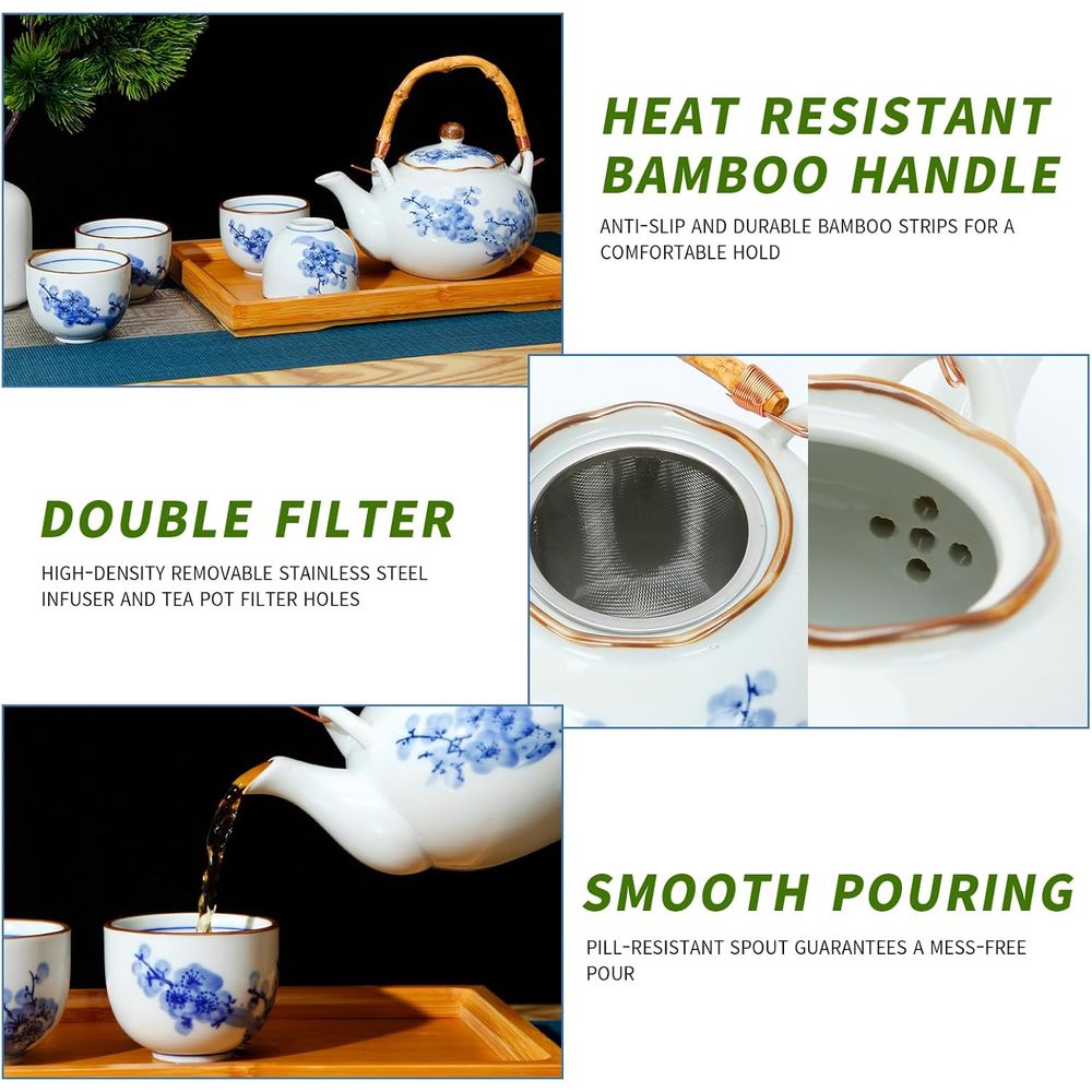 Blue and White Porcelain Japan - Bamboo Tea Tray recension och pris