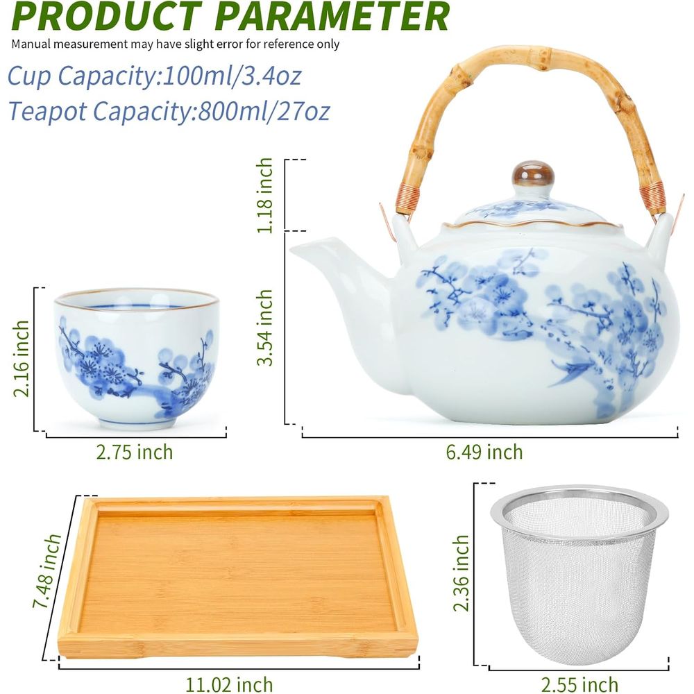 Blue and White Porcelain Japan - Bamboo Tea Tray recension och pris