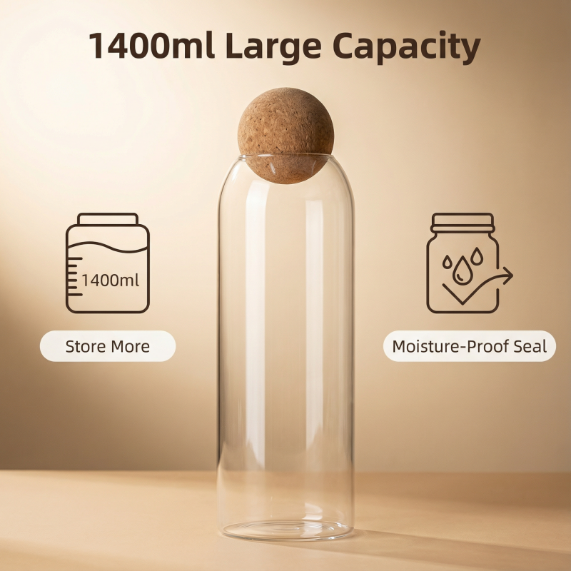 Four size Sealed Jar Glass Cor - Coffee Tea Drawer Organizer recension och pris