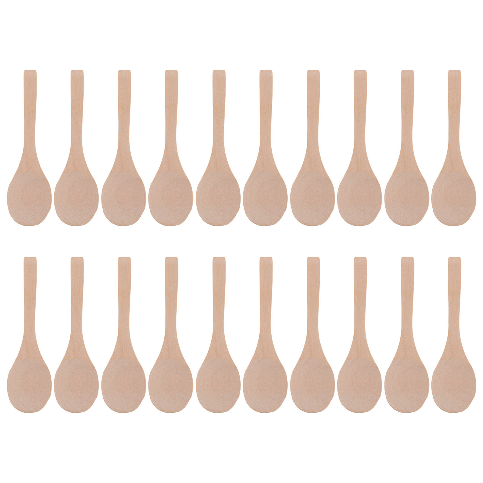 20Pcs Unpainted Wood Mini Spoo - Tea Coffee Utensils recension och pris
