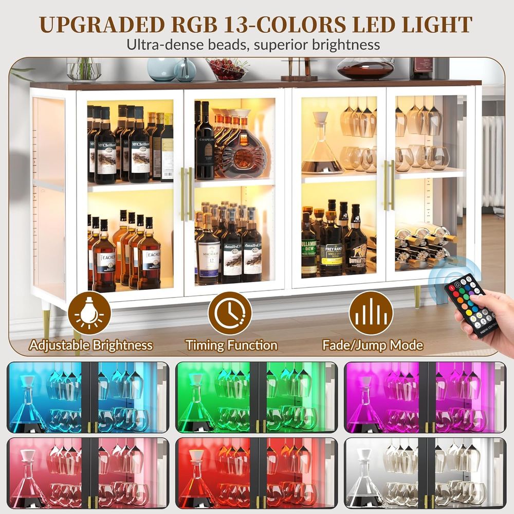 LED-Illuminated Glass Sideboar - Coffee&Tea House Opinie recension och pris