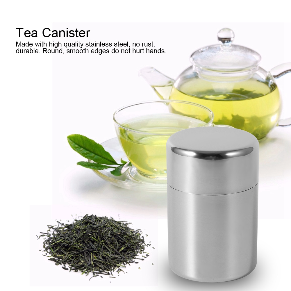 Stainless Steel Tea Leaf Tins  - Coffee Tea Sugar Container Set recension och pris