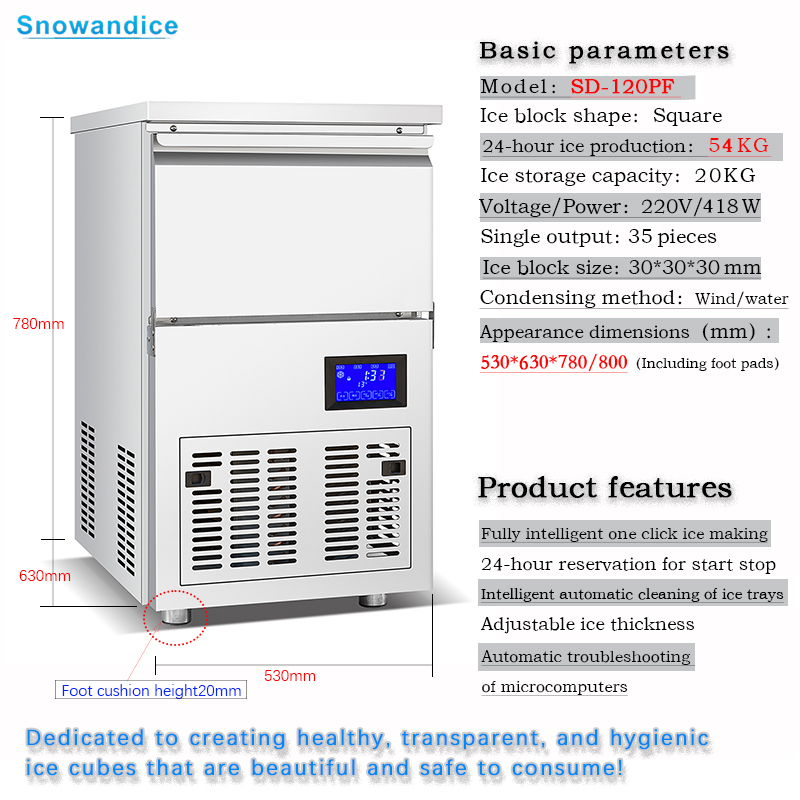 Electric Commercial Cube Ice M - Coffee&Tea House Opinie recension och pris
