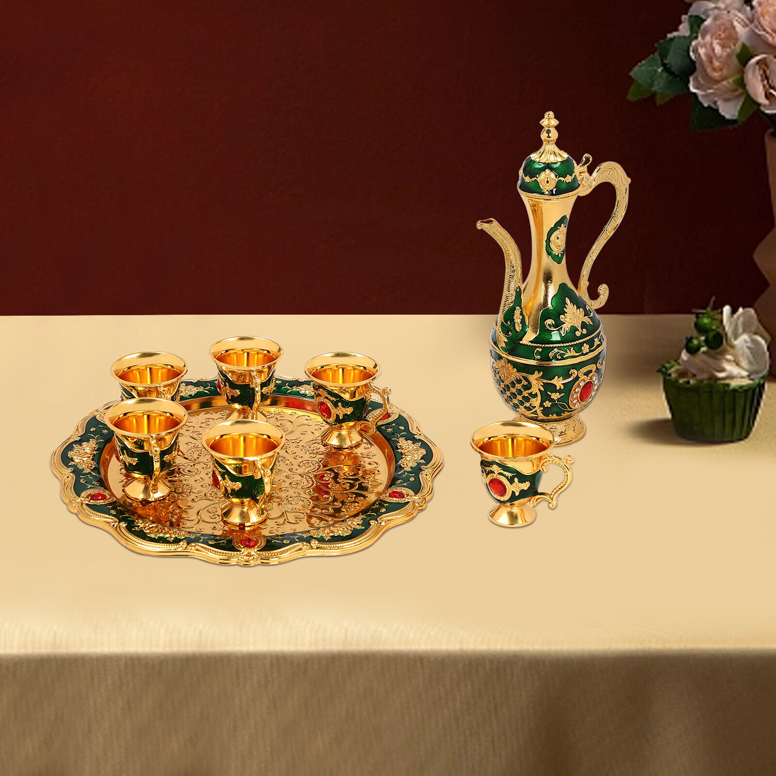 Turkish Tea Set Vintage Turkis - Tea Coffee Pot Set recension och pris