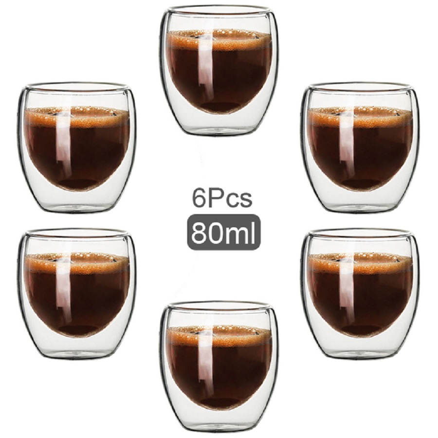 Double Walled Glass Coffee Mug - Tea Coffee Pot Set recension och pris