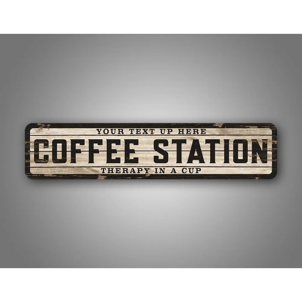 Custom Text Logo Weathered Woo - Coffee Tea Name recension och pris
