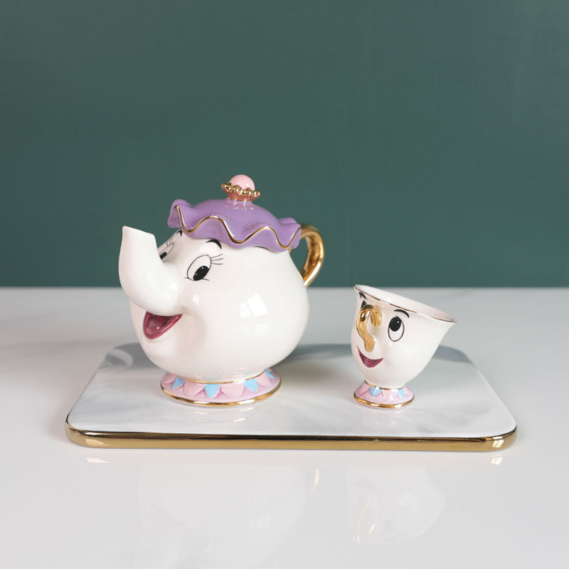 Hot Teapot Cartoon Beauty And  - Tea Coffee Pot Set recension och pris