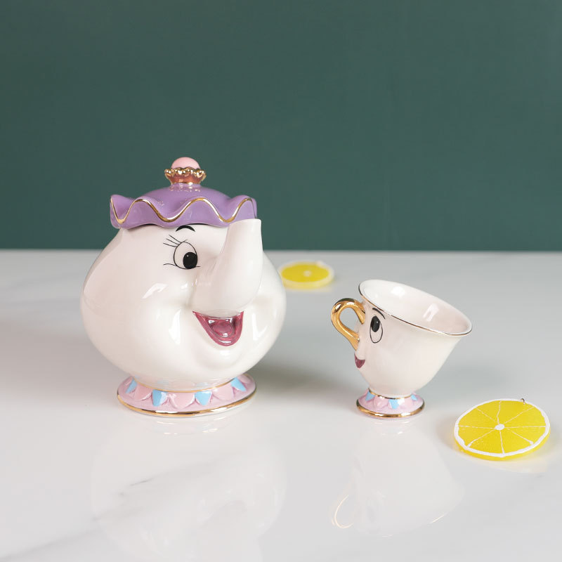 Hot Teapot Cartoon Beauty And  - Tea Coffee Pot Set recension och pris