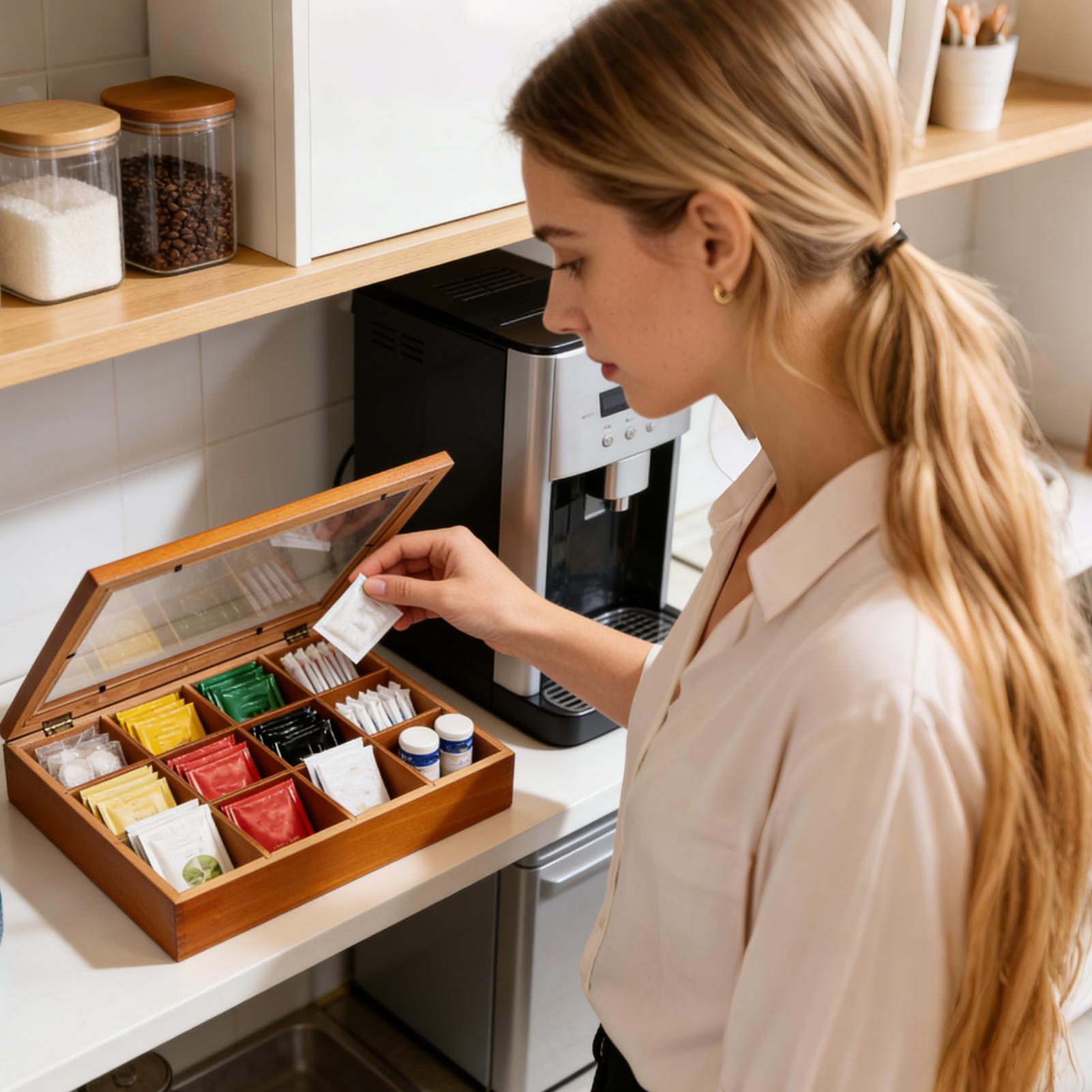 Tea Bag Storage 12-Compartment - Coffee Tea Drawer Organizer recension och pris