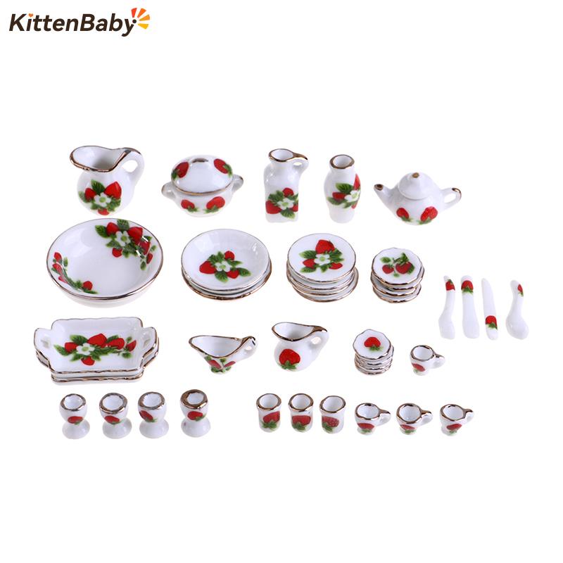 1 Set 1:12 Miniature Doll Hous - Tea Coffee Pot Set recension och pris