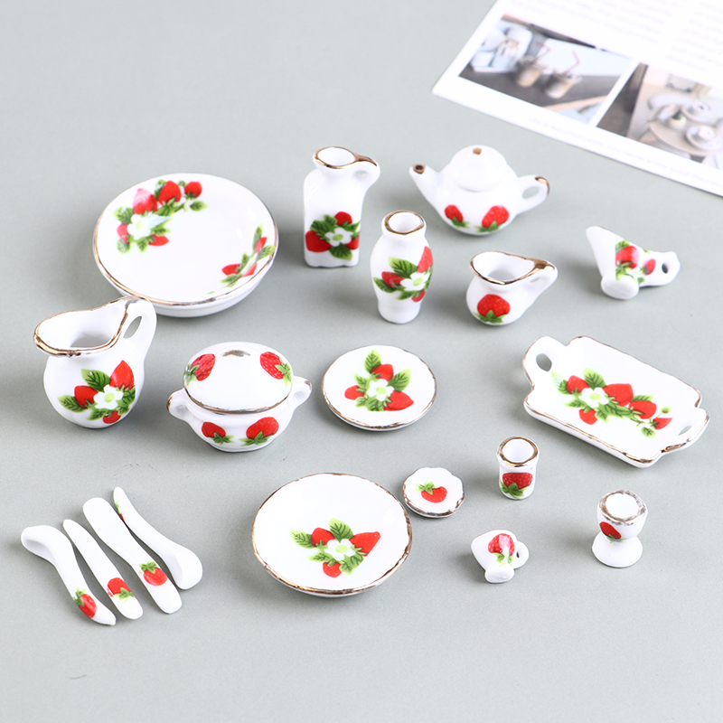 1 Set 1:12 Miniature Doll Hous - Tea Coffee Pot Set recension och pris