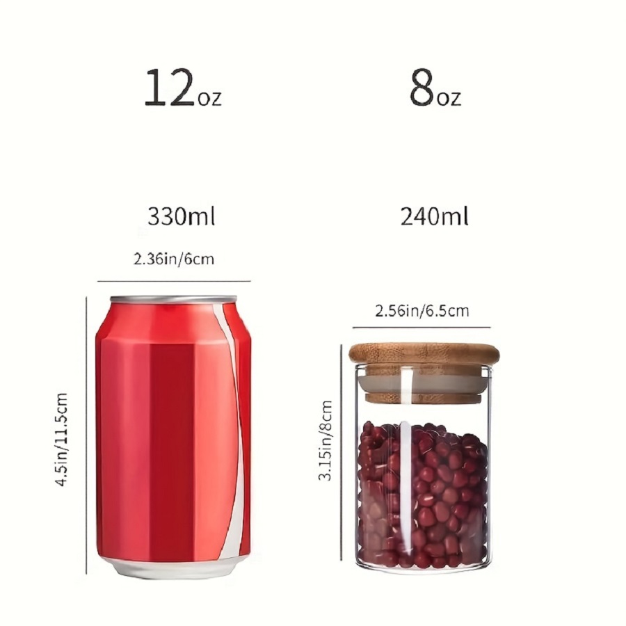 12-Pack 8oz Glass Spice Jars w - Coffee Tea Sugar Container Set recension och pris