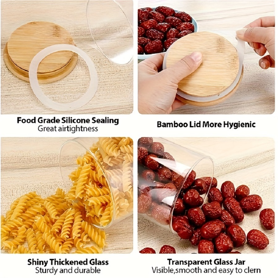 12-Pack 8oz Glass Spice Jars w - Coffee Tea Sugar Container Set recension och pris