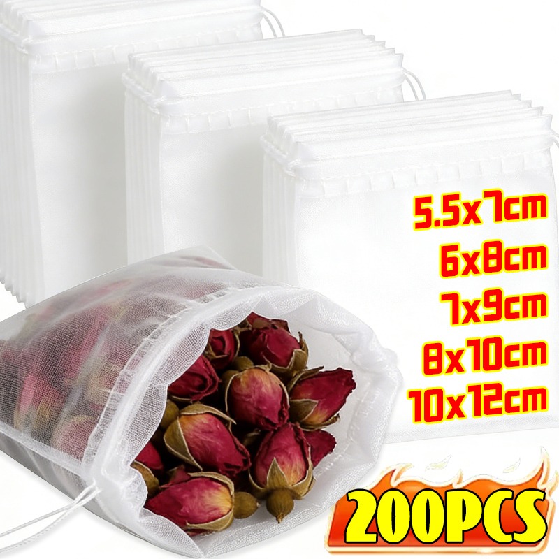 200/50Pcs Nylon Tea Bags Small - Coffee Tea And Leaf recension och pris