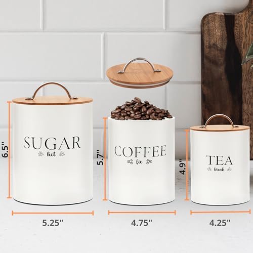 D'Lifeful 3PC Airtight Tea Cof - Coffee Tea Sugar Container Set recension och pris