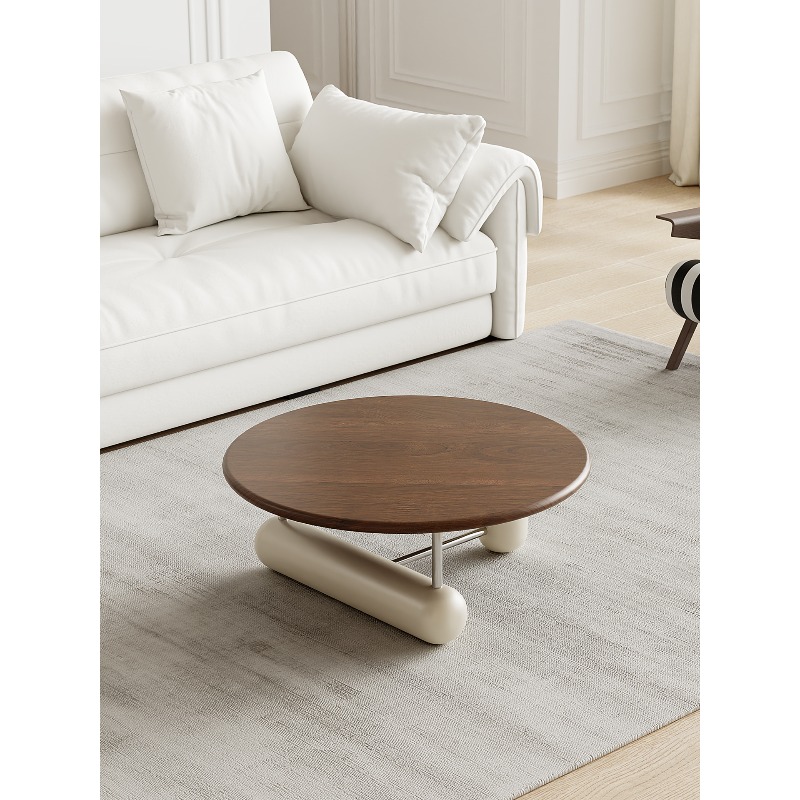 Round solid wood coffee table  - Young Tea Coffee recension och pris