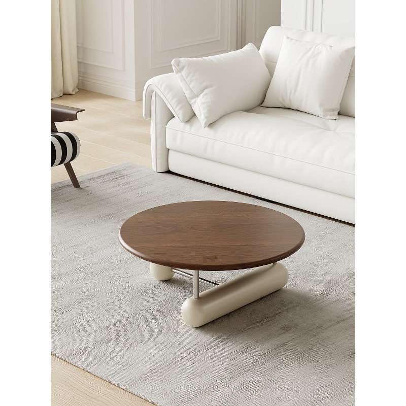 Round solid wood coffee table  - Young Tea Coffee recension och pris