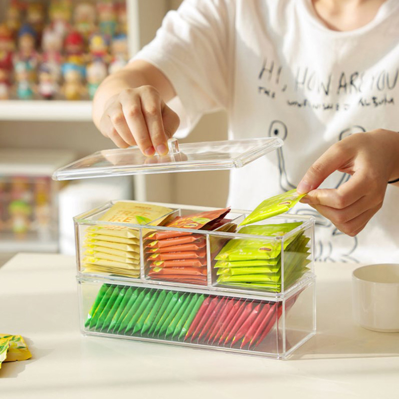 [E] Tea Bag Storage Box Drawer - Coffee Tea Sugar Container Set recension och pris