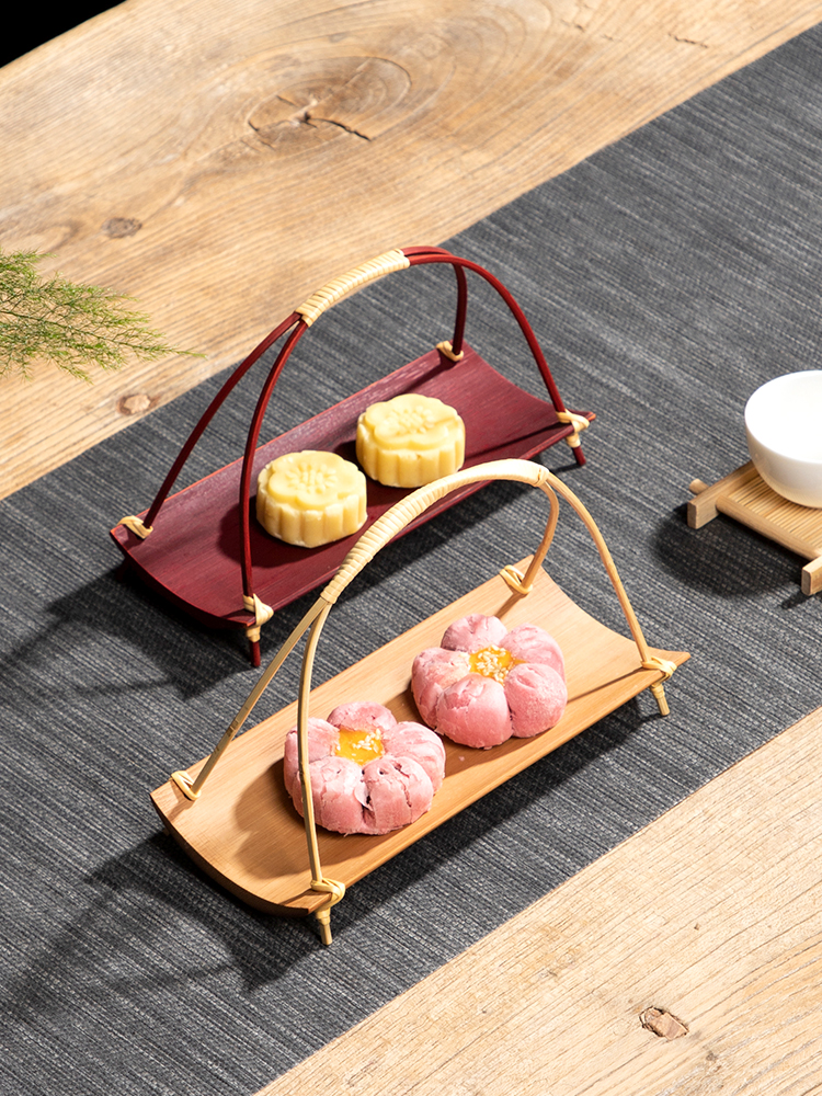 Handcrafted Bamboo Handle Frui - Bamboo Tea Tray recension och pris