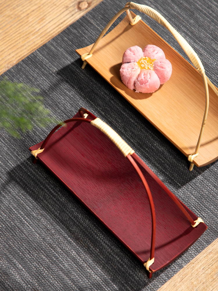 Handcrafted Bamboo Handle Frui - Bamboo Tea Tray recension och pris
