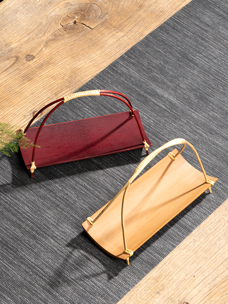 Handcrafted Bamboo Handle Frui - Bamboo Tea Tray recension och pris