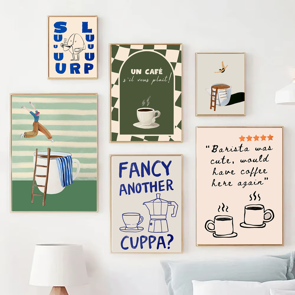Funny Coffee Diver Art Poster  - Coffee And Tea Lyrics recension och pris