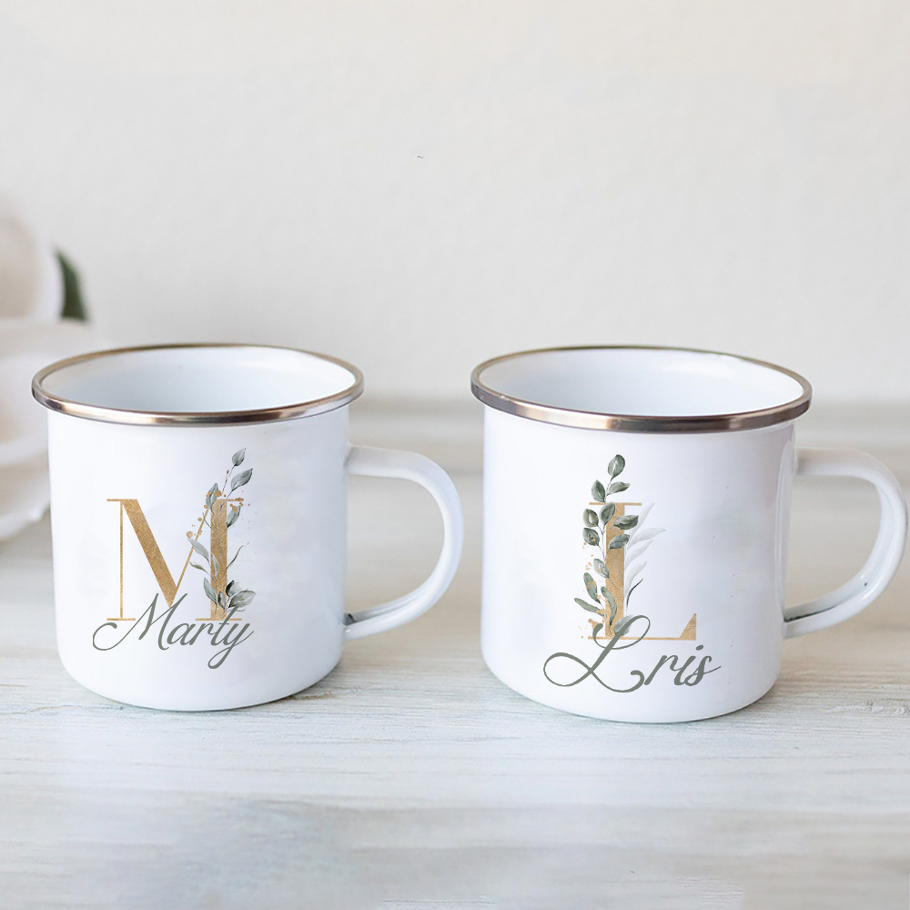 Floral Initial Name Cup Custom - Coffee Tea Name recension och pris