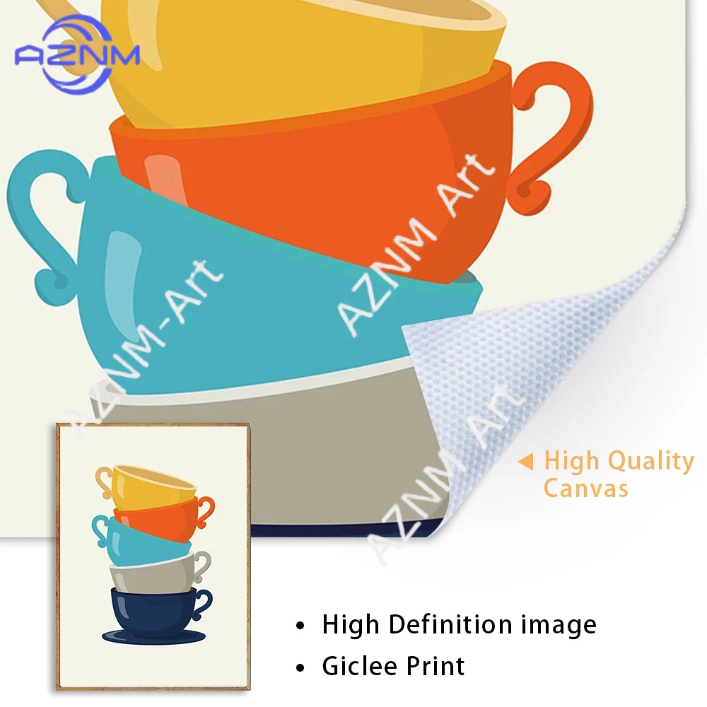 Tea Cup Bowl Coffee Poster Ret - Coffee And Tea Lyrics recension och pris